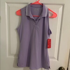 BCG Lavender Sleeveless Polo Tank Top
